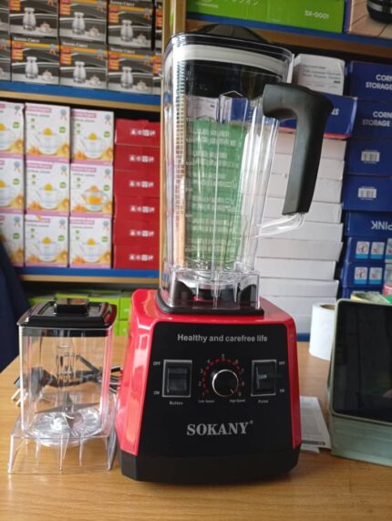 5000WATT SOKANY MULTIFUNCTIONAL DOUBLE CUP  BLENDER - (2.5L BIG JAR CUP)

   High Power Blender, Copper Motor Engine, 9 Speed Gear
💪🏽Tested & Trusted
💯% Quality @ its PEAK!!!
💯% Copper Engine 
9 Gigantic Speedy Blades 
2.5L Big  & 1L Small Jar Cup
