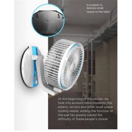 L-R FOLDABLE RECHARGEABLE TABLE FAN WITH LED LIGHT(You can also hang it on the wall)YOU CAN CHARGE WITH YOUR POWER BANK WHEN THERES NO LIGHT
