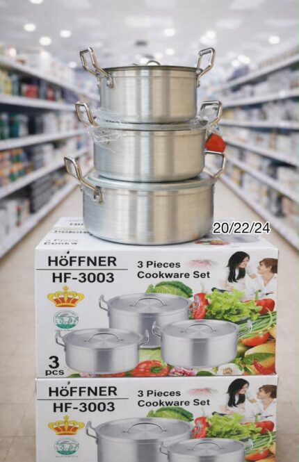 3PC HOFFNER ALUMINUM POT SET SIZE 20,22&24CM(3003)