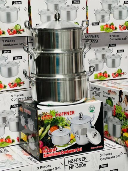 3PC HOFFNER ALUMINUM POT SET SIZE 22,24&26CM(3014)